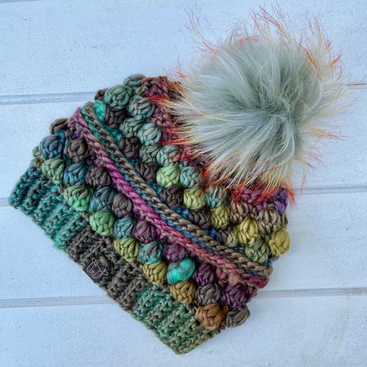 Earthy Wobble Bobble Beanie