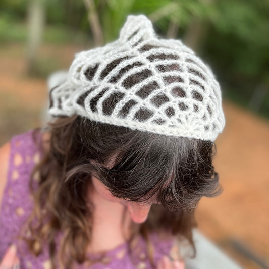 Spiderweb Hair Scarf Crochet Pattern