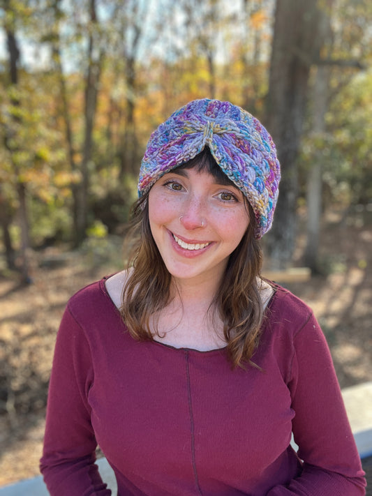 Purple Speckles Gumdrop Headband