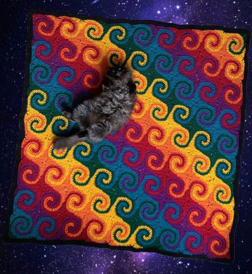 Rainbow Galaxy Blanket Crochet Pattern – Of Mars Crochet