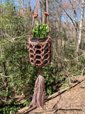 5 Hanging Planters with Tassels - Crochet Pattern