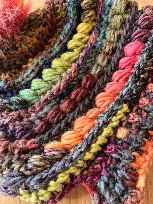 Rainbow Mashup Bonnet