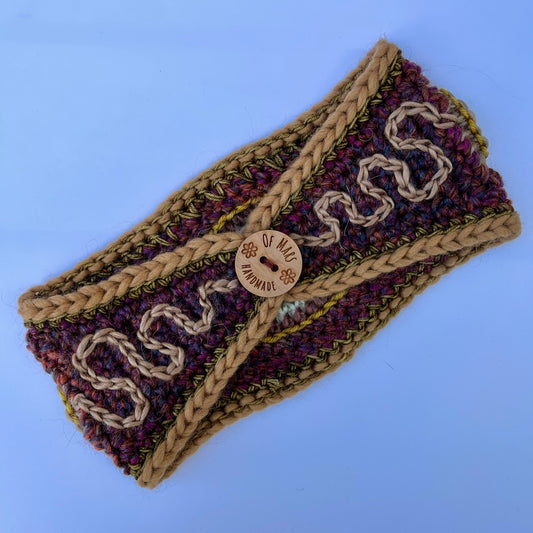 Third Eye Headband - Burgundy and Gold