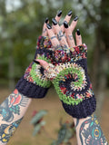 Crepe Myrtle Swirl Fingerless Gloves