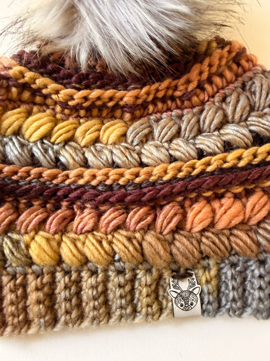 Desert Rose Puff Stitch Hat