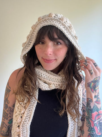 Fable Hooded Scarf - Cream