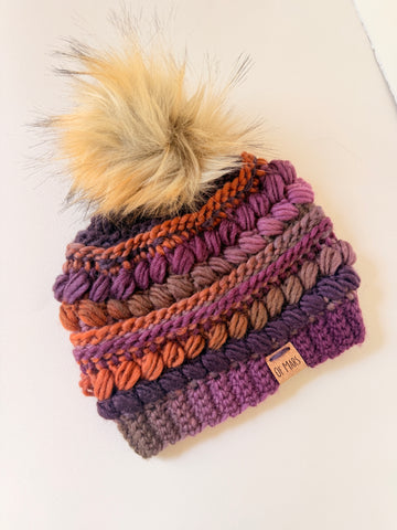 Autumn Puff Stitch Hat
