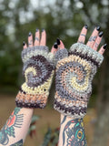 Merle Swirl Fingerless Gloves
