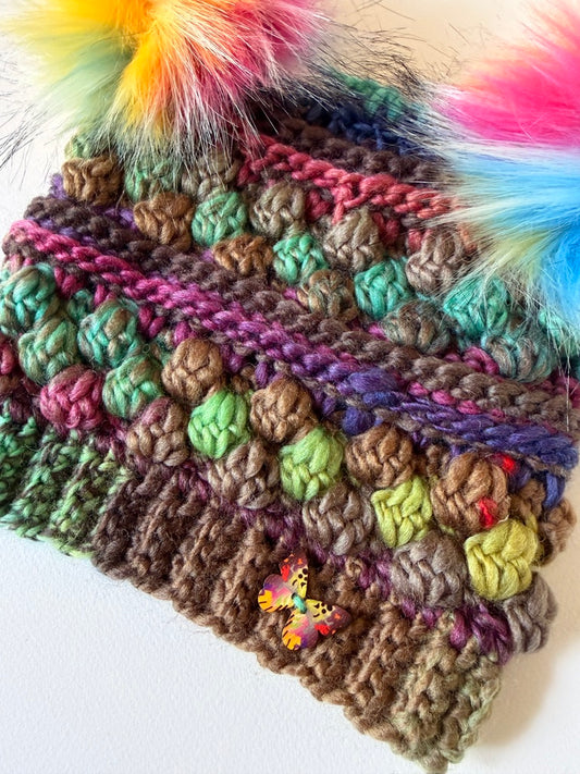 Earthy Wobble Bobble Hat