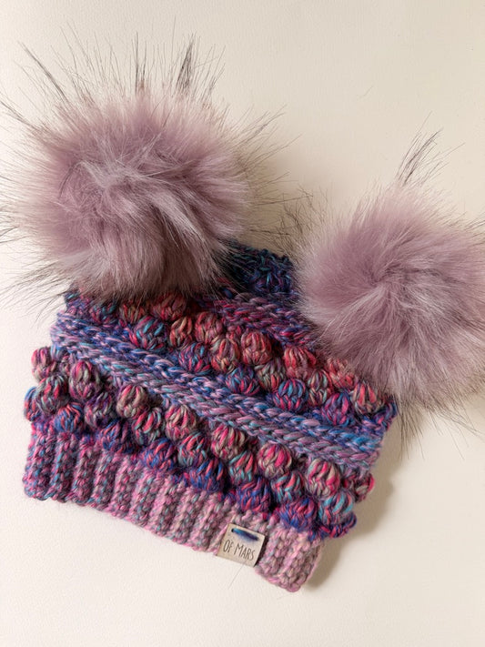 Purple Wobble Bobble Beanie