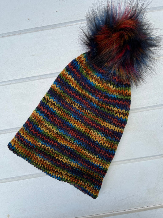 Vintage Stripe Knit Hat