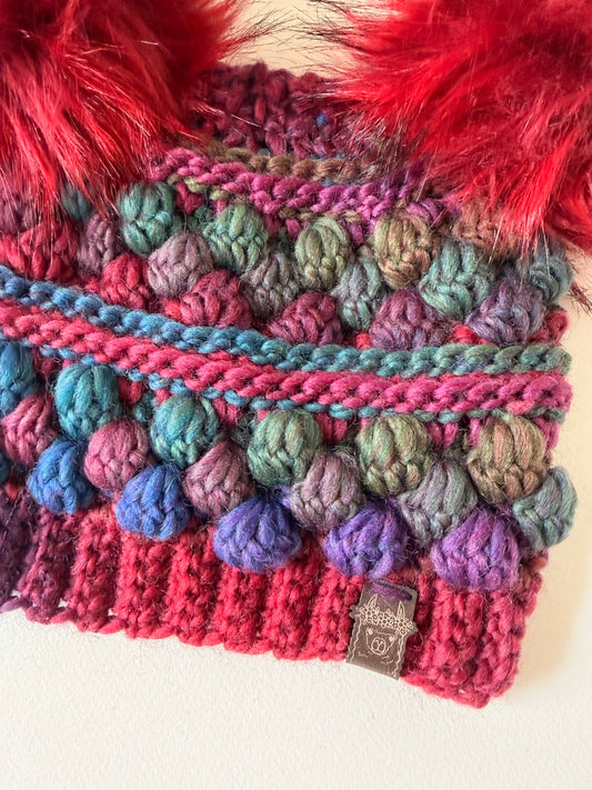 Prismatic Wobble Bobble Beanie
