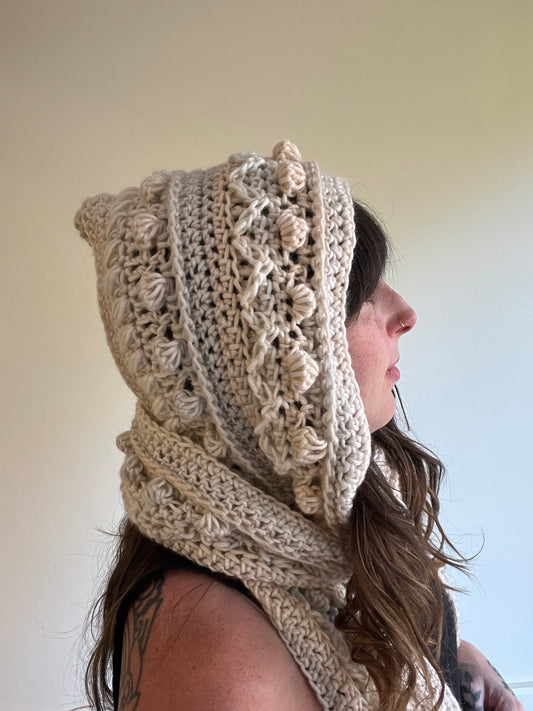 Fable Hooded Scarf - Cream