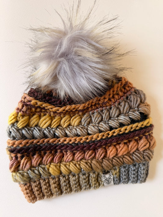 Desert Rose Puff Stitch Hat