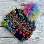 Rainbow Wobble Bobble Beanie