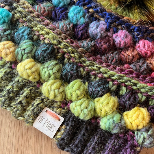 Rainbow Wobble Bobble Beanie