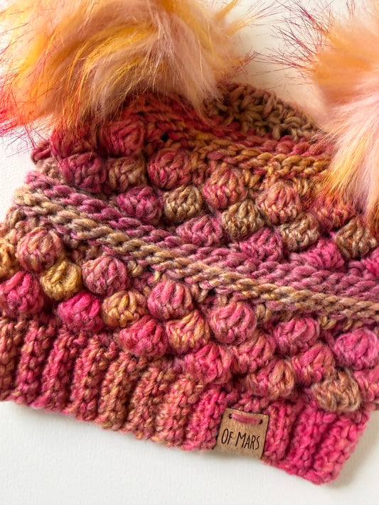 Pink Wobble Bobble Beanie