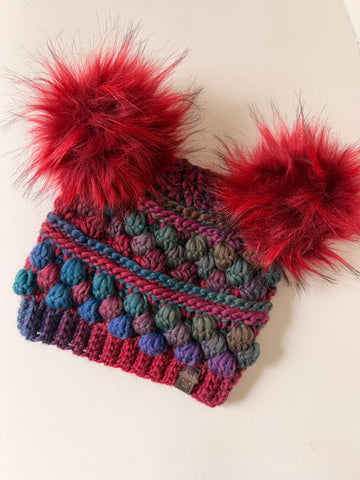 Prismatic Wobble Bobble Beanie