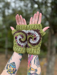 Pine Swirl Fingerless Gloves
