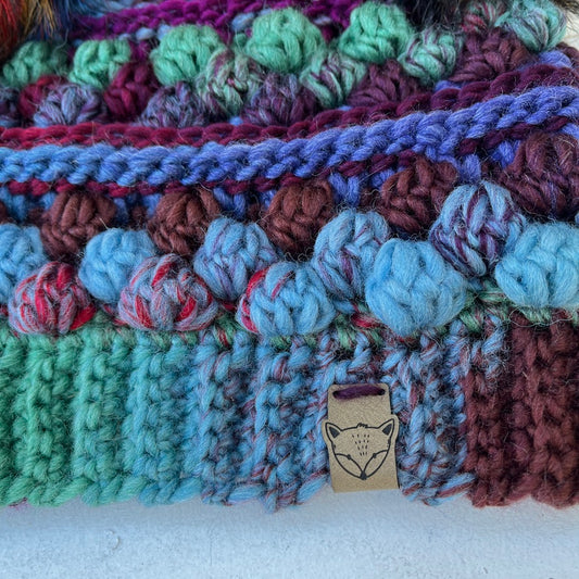 Blurple Wobble Bobble Beanie