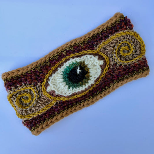 Third Eye Headband - Burgundy and Gold