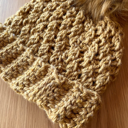 Ochre Alpine Stitch Hat