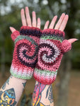 Watermelon Swirl Fingerless Gloves