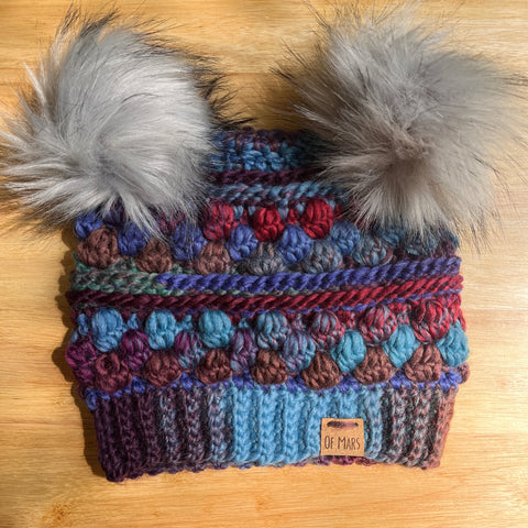 Blurple Wobble Bobble Beanie