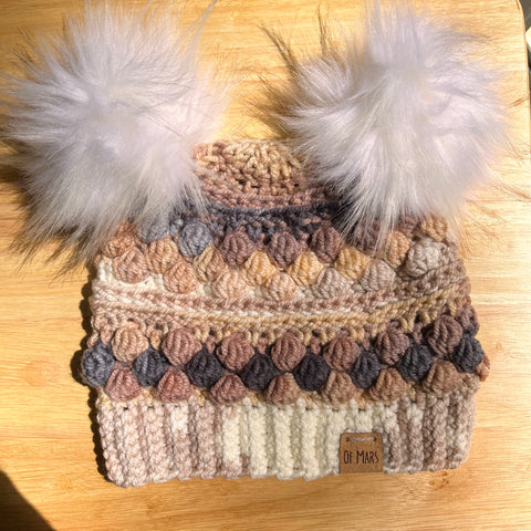 Neutral Wobble Bobble Beanie