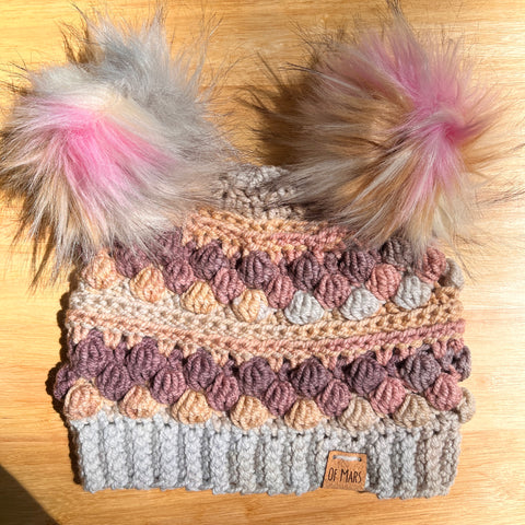 Neopolitan Wobble Bobble Beanie