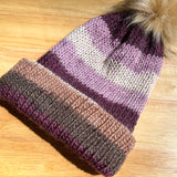 Mohair Stripe Knit Hats