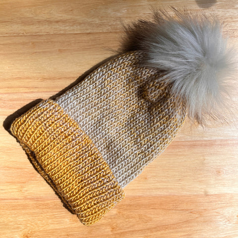 Gold Merle Knit Hat