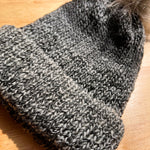Gray Merle Knit Hat