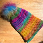 Crazy Rainbow Knit Hat