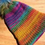 Crazy Rainbow Knit Hat