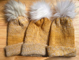 Gold Merle Knit Hat