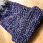 Purple Merle Knit Hat