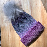 Purple Ombre Knit Hat