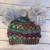 Earthy Wobble Bobble Beanie