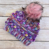 Purple Wobble Bobble Beanie