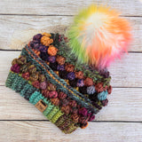 Rainbow Wobble Bobble Beanie