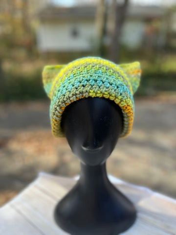 Lemon Lime Kitty Hat