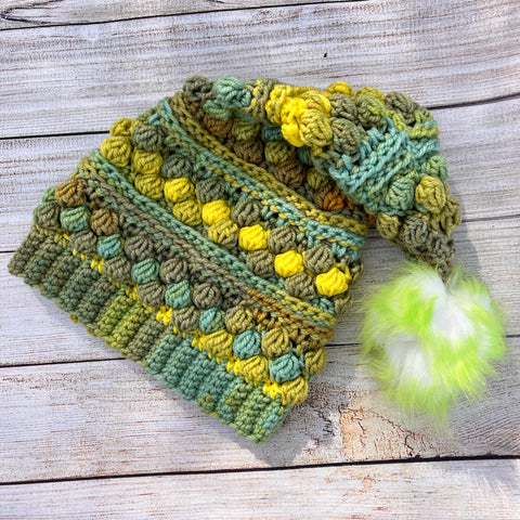 Lemon Lime Bobble Pixie Hat