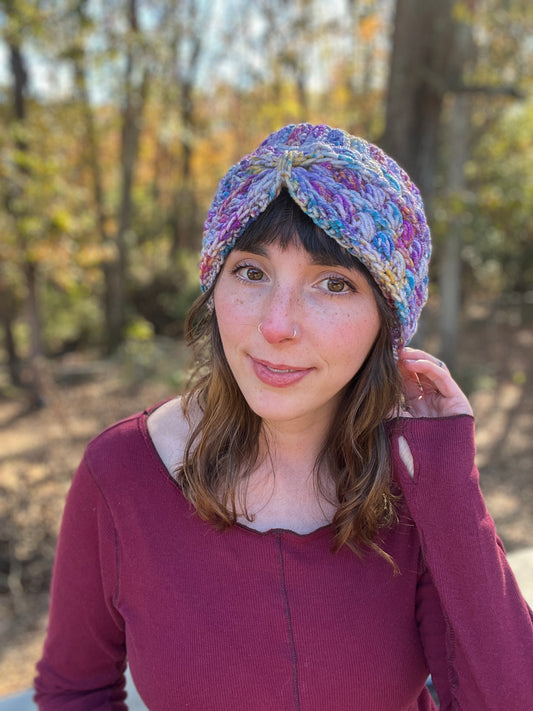 Purple Speckles Gumdrop Headband
