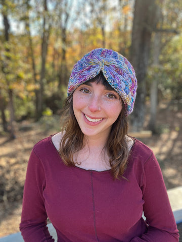 Purple Speckles Gumdrop Headband