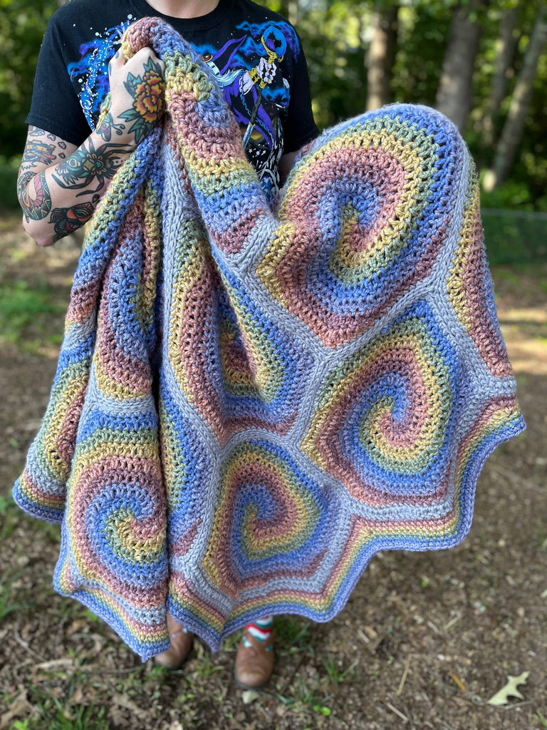 Spiral Hexagon Blanket Crochet Pattern – Of Mars Crochet