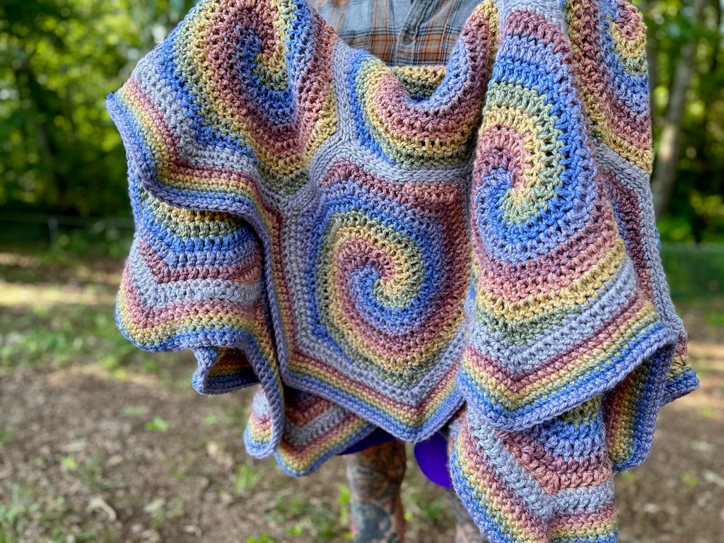 Spiral Hexagon Blanket Crochet Pattern – Of Mars Crochet