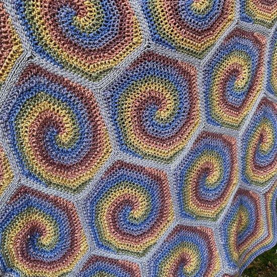 Spiral Hexagon Blanket Crochet Pattern – Of Mars Crochet