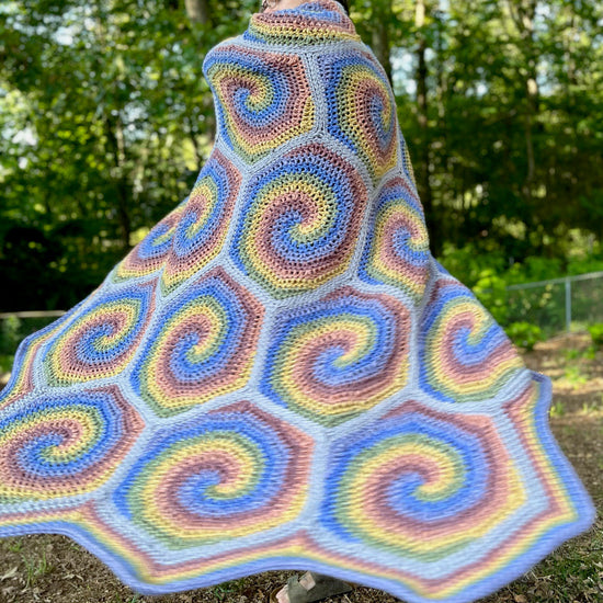 Spiral Hexagon Blanket Crochet Pattern – Of Mars Crochet