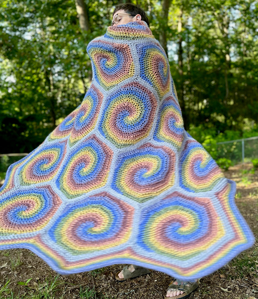 Spiral baby blanket crochet pattern hotsell